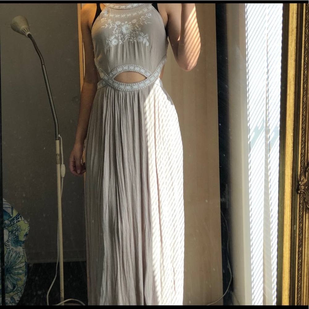 Long beige beautiful dress 👗